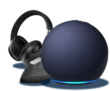 alexa, fone de ouvido, mouse