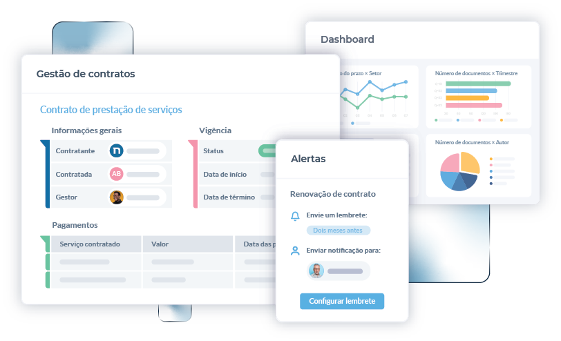 Tela interna do netlex, que representa uma etapa do workflow do documento, na qual está aberta a aba de chat, onde é possível interagir com os solicitantes ou outros envolvidos na gestão do documento, e também um pop-up com a opção de aprovar ou reprovar uma determinada alteração do documento. Essa funcionalidade ajuda a otimizar a interação entre as áreas envolvidas na gestão de contratos, mantendo registro integral para governança e compliance.