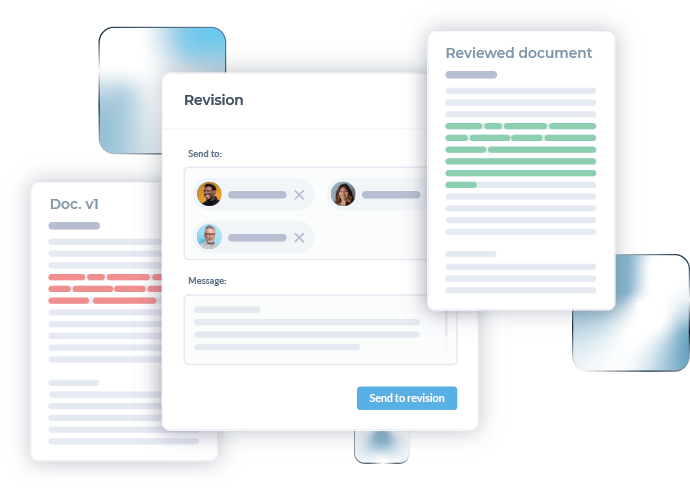 Netlex internal screen, which represents one of the stages of the document’s workflow, highlighting a pop-up that presents the option to invite other users to collaborate in the analysis of the file. The pop-up indicates the name of the person responsible for the collaboration and also the powers they have in relation to the document, which can be editing, commenting or simply viewing. This functionality helps all people involved throughout the document’s life cycle to better organize their tasks, centralizing information and alerts in a single platform.